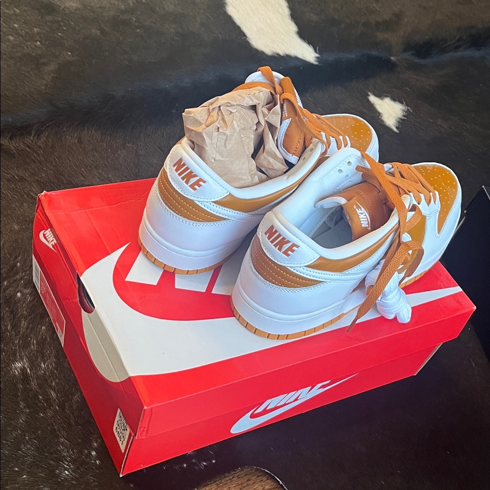 Nike White and Brown Sneakers